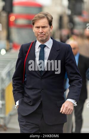 Le député de Tobias Ellwood arrive à la Chambre des communes Banque D'Images