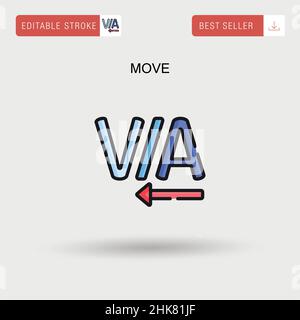Déplacer l'icône de vecteur simple. Illustration de Vecteur