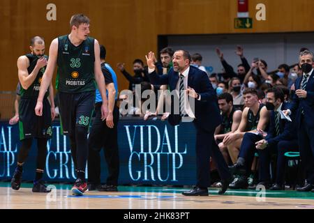 Badalona, Espagne.2nd févr. 2022.Carles Duran de Joventut Badalona pendant l'Eurocup 7 jours de match entre le Club Joventut Badalona et le Partizan NIS Belgrade au Palau Olimpic de Badalona à Barcelone.(Image de crédit : © David Ramirez/DAX via ZUMA Press Wire) Banque D'Images