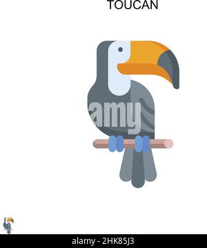 Icône de vecteur simple Toucan.Modèle de conception de symbole d'illustration pour élément d'interface utilisateur Web mobile. Illustration de Vecteur