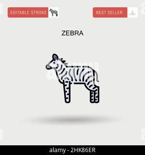 Icône de vecteur simple Zebra. Illustration de Vecteur