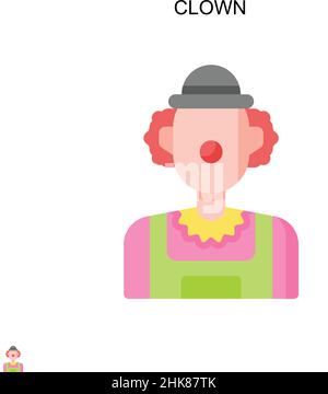 Icône de vecteur simple Clown.Modèle de conception de symbole d'illustration pour élément d'interface utilisateur Web mobile. Illustration de Vecteur