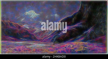 Inspiré par Mt. Sefton, de Hermitage, Charles Worsley, artiste, vers 1898-1902, Nouvelle-Zélande, repensée par Artotop. L'art classique réinventé avec une touche moderne. Conception de lumière chaleureuse et gaie, de luminosité et de rayonnement de lumière. La photographie s'inspire du surréalisme et du futurisme, embrassant l'énergie dynamique de la technologie moderne, du mouvement, de la vitesse et révolutionne la culture Banque D'Images