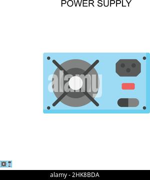 Icône de vecteur simple d'alimentation.Modèle de conception de symbole d'illustration pour élément d'interface utilisateur Web mobile. Illustration de Vecteur