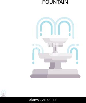 Icône vectorielle simple Fountain.Modèle de conception de symbole d'illustration pour élément d'interface utilisateur Web mobile. Illustration de Vecteur