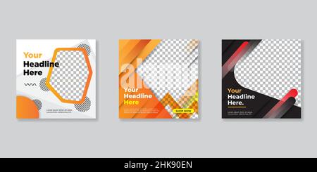 modèle de publication sur les médias sociaux pour le marketing numérique et la promotion des ventes Illustration de Vecteur