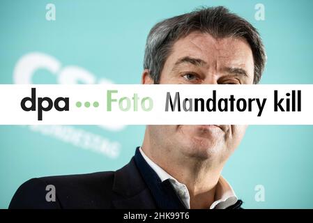 Berlin, Allemagne.02nd févr. 2022.Markus Söder, le leader CSU.Credit: Bernd von Jutrczenka/dpa/Alamy Live News Banque D'Images