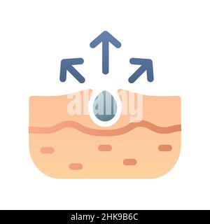 tête noire supprimer soins de dermatologie propres guérir unique icône isolée avec une illustration vectorielle de style lisse Banque D'Images