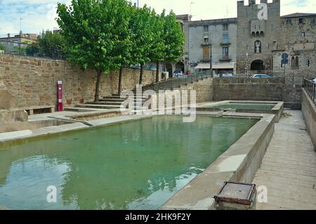 Source et blanchisserie de Guissona de la région de la province de Segarra de Lérida, Catalogne, Espagne Banque D'Images