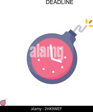 Icône de vecteur simple d'échéance.Modèle de conception de symbole d'illustration pour élément d'interface utilisateur Web mobile. Illustration de Vecteur