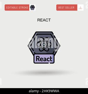Icône de vecteur simple React. Illustration de Vecteur