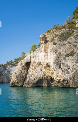 Parc national de Gargano, visite des grottes, Vieste, Pouilles, Italie, Europe Banque D'Images