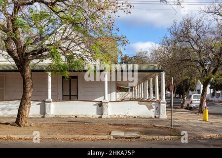 Cottage dans la ville de Graaff-Reinet dans l'est du Cap, Afrique du Sud. Banque D'Images