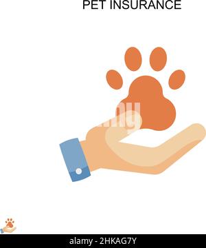 Icône de vecteur simple d'assurance pour animaux de compagnie.Modèle de conception de symbole d'illustration pour élément d'interface utilisateur Web mobile. Illustration de Vecteur
