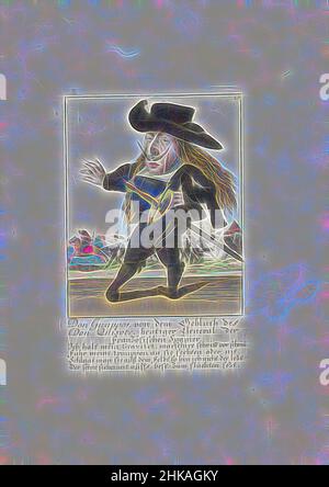 Inspiré par le nain espagnol Don Guappos, c. 1710, Don Guappos, von dem Geblüth des Don Quichotte, heuteur général der Französischen Spanier, il Callotto resurcitato oder Neu eingerichtes Zwerchen Cabinet, le nain espagnol Don Guappos. Dans la légende ci-dessous le titre, un verset à quatre lignes en allemand, réimaginé par Artotop. L'art classique réinventé avec une touche moderne. Conception de lumière chaleureuse et gaie, de luminosité et de rayonnement de lumière. La photographie s'inspire du surréalisme et du futurisme, embrassant l'énergie dynamique de la technologie moderne, du mouvement, de la vitesse et révolutionne la culture Banque D'Images