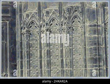 Inspiré par la cathédrale notre-Dame, Paris, France, réimaginé par Artotop. L'art classique réinventé avec une touche moderne. Conception de lumière chaleureuse et gaie, de luminosité et de rayonnement de lumière. La photographie s'inspire du surréalisme et du futurisme, embrassant l'énergie dynamique de la technologie moderne, du mouvement, de la vitesse et révolutionne la culture Banque D'Images