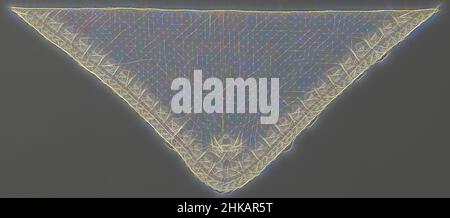 Inspiré par Fichu de machine à dentelle avec tambourine et dentelles décoratives, Fichu de couleur naturelle machine à dentelle: Machine à tambourine sur machine tulle. Forme triangulaire avec points latéraux pointés et point arrondi en bas. Le long côté entre les deux points pointés a une fine, repensée par Artotop. L'art classique réinventé avec une touche moderne. Conception de lumière chaleureuse et gaie, de luminosité et de rayonnement de lumière. La photographie s'inspire du surréalisme et du futurisme, embrassant l'énergie dynamique de la technologie moderne, du mouvement, de la vitesse et révolutionne la culture Banque D'Images