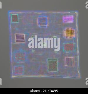 S'inspire du rabat à coupe-branches en soie multicolore et lin sur lin mousseline, rabat à coupe-branches avec broderie. La broderie a la lettre AM sous une couronne, l'année ANNO 1736, et divers motifs de dard., pays-Bas, c. 1736, lin (matériau), soie, broderie, longueur 47,5 cm × largeur 48,5 cm, repensé par Artotop. L'art classique réinventé avec une touche moderne. Conception de lumière chaleureuse et gaie, de luminosité et de rayonnement de lumière. La photographie s'inspire du surréalisme et du futurisme, embrassant l'énergie dynamique de la technologie moderne, du mouvement, de la vitesse et révolutionne la culture Banque D'Images