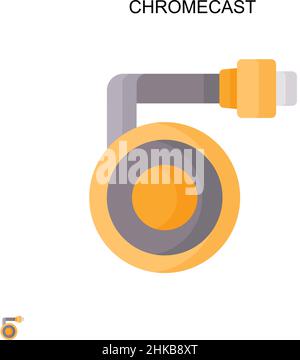 Icône de vecteur simple Chromecast.Modèle de conception de symbole d'illustration pour élément d'interface utilisateur Web mobile. Illustration de Vecteur