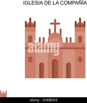 Iglesia de la compañía simple icône de vecteur.Modèle de conception de symbole d'illustration pour élément d'interface utilisateur Web mobile. Illustration de Vecteur