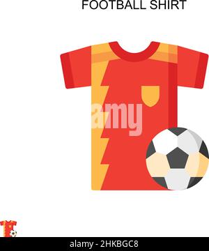 Maillot de football icône vecteur simple.Modèle de conception de symbole d'illustration pour élément d'interface utilisateur Web mobile. Illustration de Vecteur