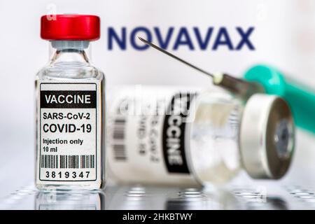 NOVAVAX vaccin contre l'infection corona Banque D'Images