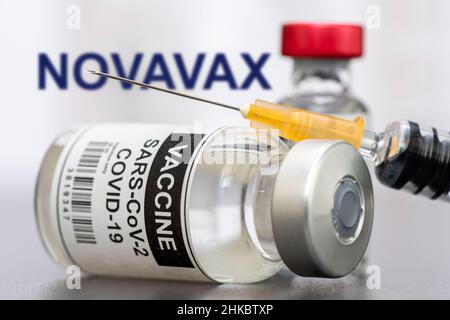 NOVAVAX vaccin contre l'infection corona Banque D'Images