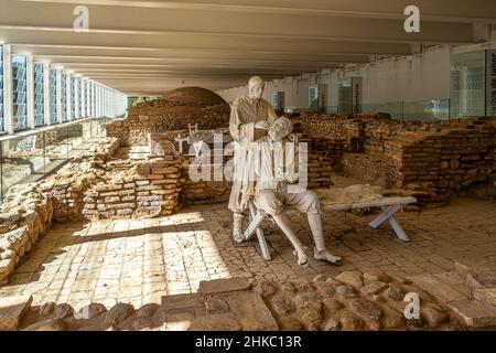 Nouvelle exposition de monastère San Juan de la Pena près de Jaca.Huesca, Aragon.L'Espagne en Europe Banque D'Images