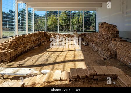 Nouvelle exposition de monastère San Juan de la Pena près de Jaca.Huesca, Aragon.L'Espagne en Europe Banque D'Images