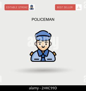 Icône de vecteur simple de policeman. Illustration de Vecteur