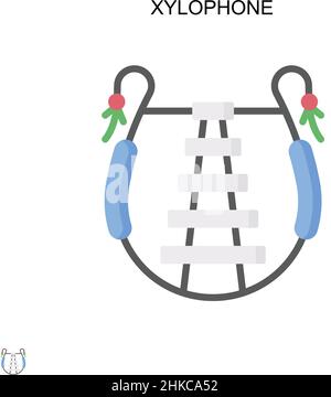 Icône de vecteur simple xylophone.Modèle de conception de symbole d'illustration pour élément d'interface utilisateur Web mobile. Illustration de Vecteur