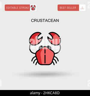 Icône de vecteur simple crustacé. Illustration de Vecteur
