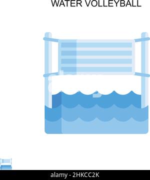 Icône de vecteur simple de volley-ball aquatique.Modèle de conception de symbole d'illustration pour élément d'interface utilisateur Web mobile. Illustration de Vecteur