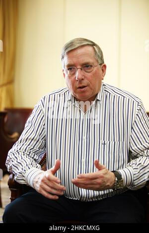 ISTANBUL, TURQUIE - JUIN 14 : portrait de Lewis Booth, homme d'affaires, comptable et dirigeant d'entreprise britannique, le 14 juin 2008 à Istanbul, Turquie. Il était auparavant vice-président exécutif de Ford Motor Company. Banque D'Images