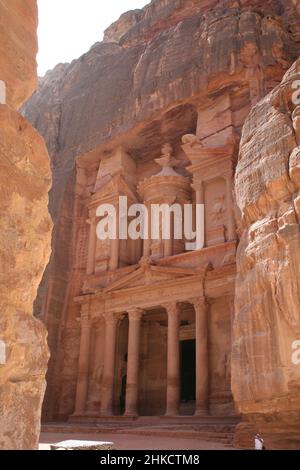 Jordanie - entrée à Petra dans un beau spot Banque D'Images