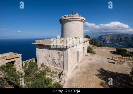 Far Vell phare, (Na POPIA), Parc naturel de sa Dragonera, Majorque, Iles Baléares, Espagne Banque D'Images