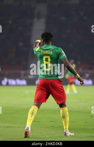 CAMEROUN, Yaoundé, 03 février 2022 - Andre Zambo Anguissa du Cameroun pendant la coupe d'Afrique des Nations joue demi-finale match entre le Cameroun et l'Egypte au Stade d'Olembe, Yaoundé, Cameroun, 03/02/2022/ photo par SF Credit: Sebo47/Alay Live News Banque D'Images