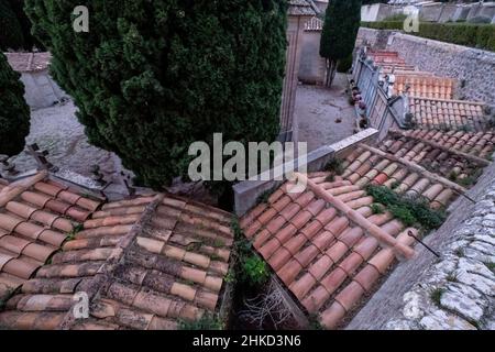 Niches funéraires, cimetière de Valldemossa, Majorque, Iles Baléares, Espagne Banque D'Images