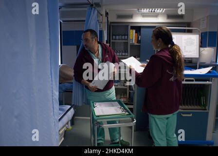 Rome, Italie 09/01/2009: Premiers soins, hôpital général de Casilino.©Andrea Sabbadini Banque D'Images