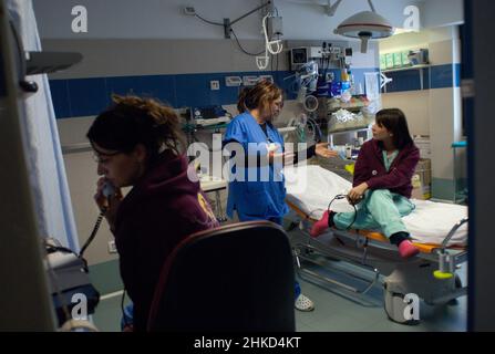 Rome, Italie 09/01/2009: Premiers soins, hôpital général de Casilino.©Andrea Sabbadini Banque D'Images