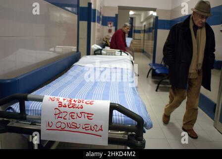 Rome, Italie 09/01/2009: Premiers soins, hôpital général de Casilino.©Andrea Sabbadini Banque D'Images