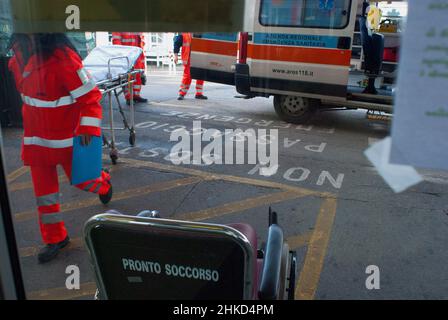 Rome, Italie 09/01/2009: Premiers soins, hôpital général de Casilino.©Andrea Sabbadini Banque D'Images