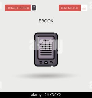 EBook simple vector icon. Illustration de Vecteur