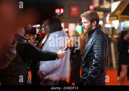 Madrid, Espagne.03rd févr. 2022.Manuel Velasco participe à la première de 'Moonfall' au cinéma Callao.Crédit : SOPA Images Limited/Alamy Live News Banque D'Images