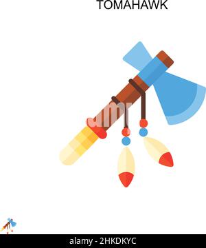 Icône de vecteur simple Tomahawk.Modèle de conception de symbole d'illustration pour élément d'interface utilisateur Web mobile. Illustration de Vecteur