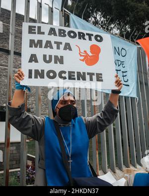 Manifestation Pro Life, Équateur Banque D'Images
