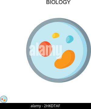 Icône de vecteur simple Biologie.Modèle de conception de symbole d'illustration pour élément d'interface utilisateur Web mobile. Illustration de Vecteur