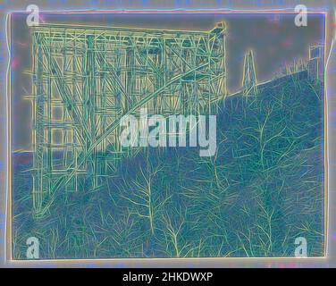 Inspiré par la construction du Viaduc de Viaur en France par la Société de Construction des Battignolles, 2 avril 1901, France, 2-avr-1901, cyanotype, Hauteur 223 mm × largeur 286 mm, repensé par Artotop. L'art classique réinventé avec une touche moderne. Conception de lumière chaleureuse et gaie, de luminosité et de rayonnement de lumière. La photographie s'inspire du surréalisme et du futurisme, embrassant l'énergie dynamique de la technologie moderne, du mouvement, de la vitesse et révolutionne la culture Banque D'Images