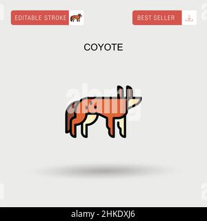 Coyote icône de vecteur simple. Illustration de Vecteur