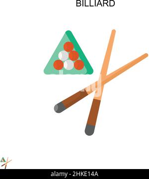 Icône de vecteur simple de billard.Modèle de conception de symbole d'illustration pour élément d'interface utilisateur Web mobile. Illustration de Vecteur